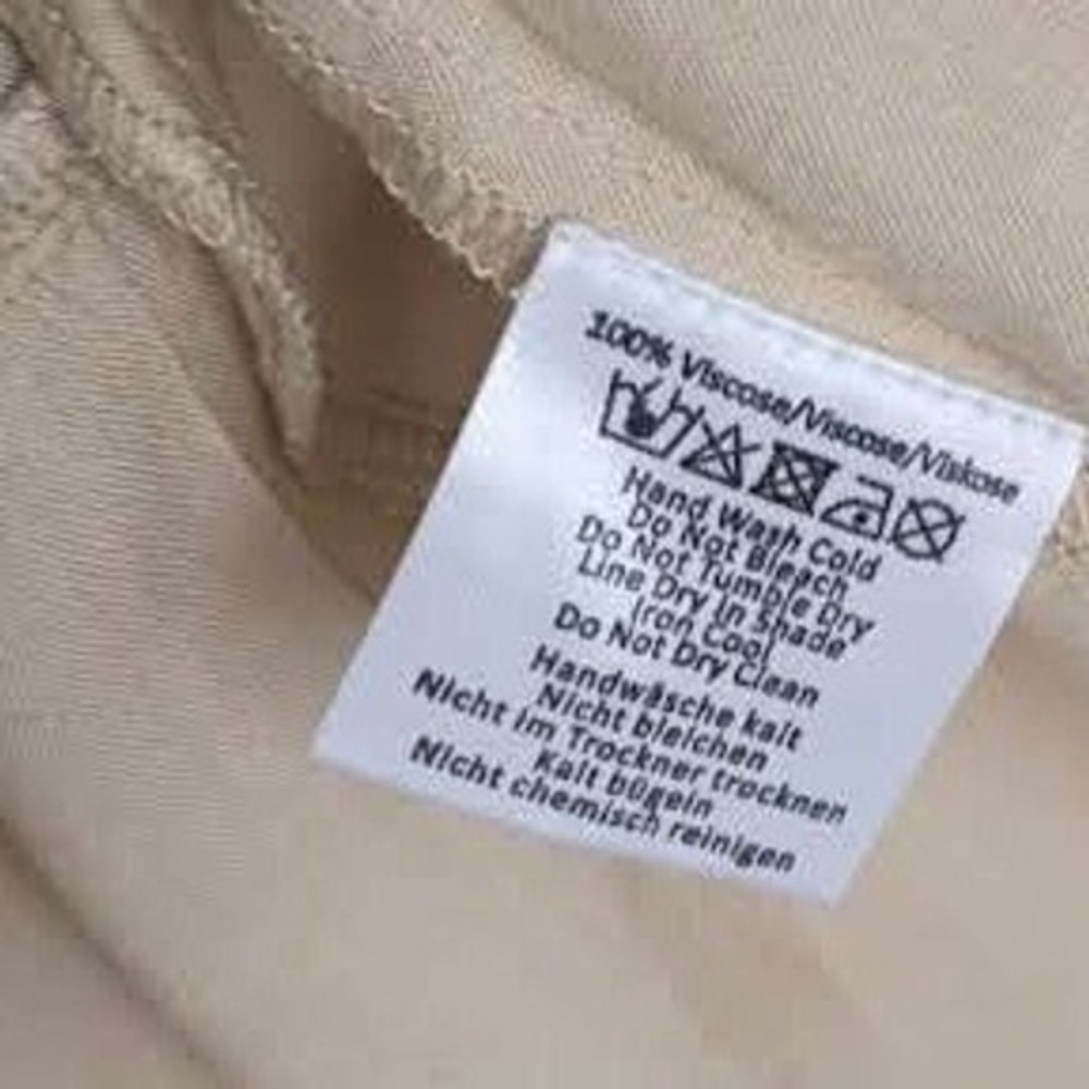 NWT RHEA Tan Tiered Babydoll Mini Dress L/XL Oversized Boho Viscose Short Sleeve - Picture 5 of 12